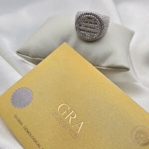 Silver Ice Moissanite Ring